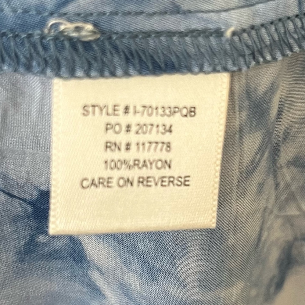 NWOT Lovestitch Denim Blue Tie Dye Maxi Dress One Size - Picture 4 of 6